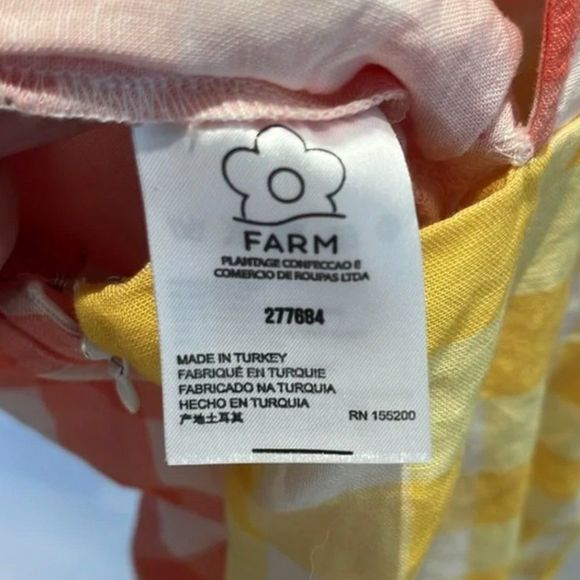 FARM RIO (by Anthropologie) Gingham Colorblock Contrast Romper, Size S - Picture 13 of 13